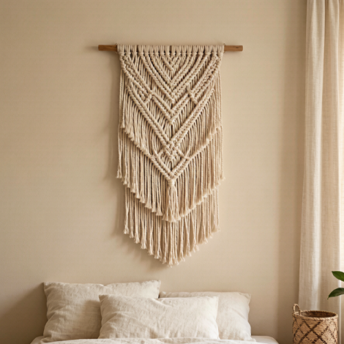 Hand-Knotted Rope Wall Hanging